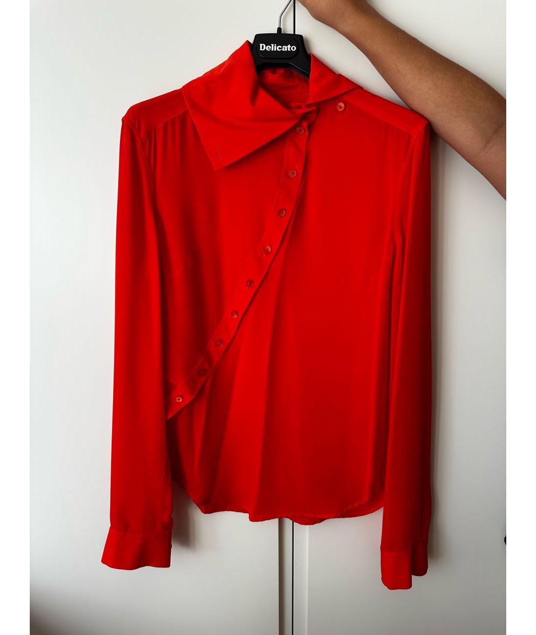MCQ ALEXANDER MCQUEEN Оранжевая полиэстеровая блузы, фото 5