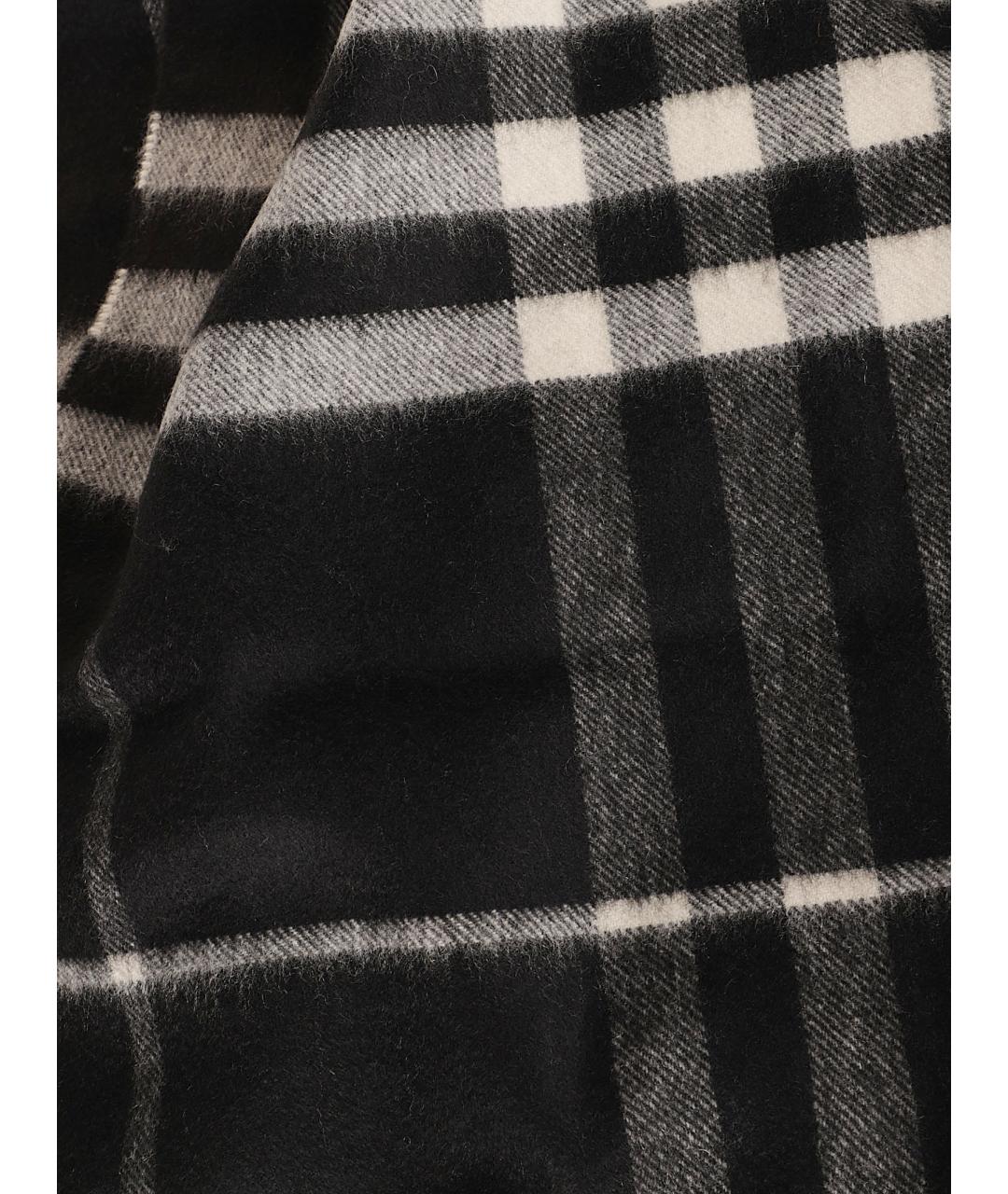 BURBERRY Черный кашемировый шарф, фото 2
