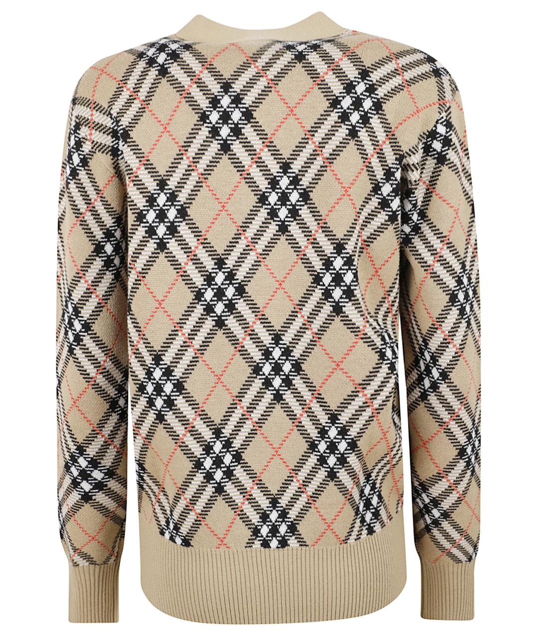 BURBERRY Бежевый шерстяной кардиган, фото 3