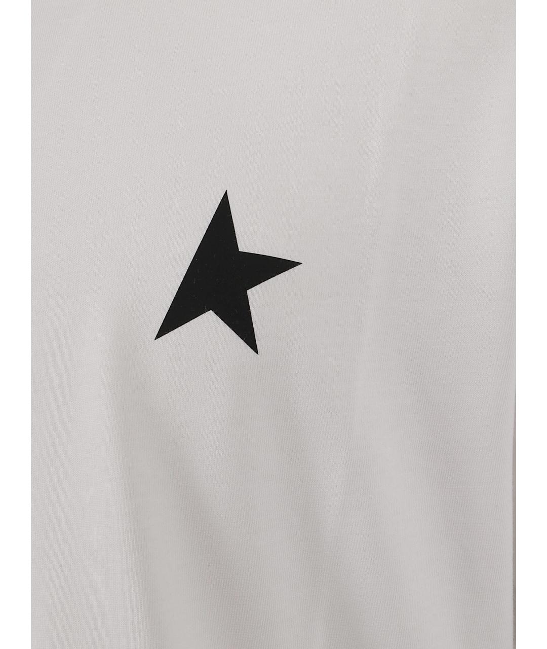GOLDEN GOOSE DELUXE BRAND Белая хлопковая футболка, фото 2