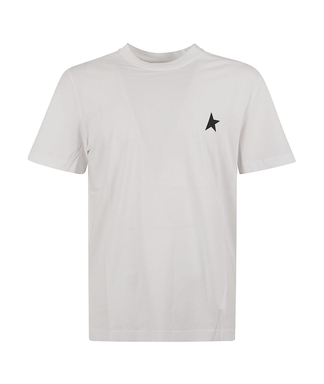 GOLDEN GOOSE DELUXE BRAND Белая хлопковая футболка, фото 1