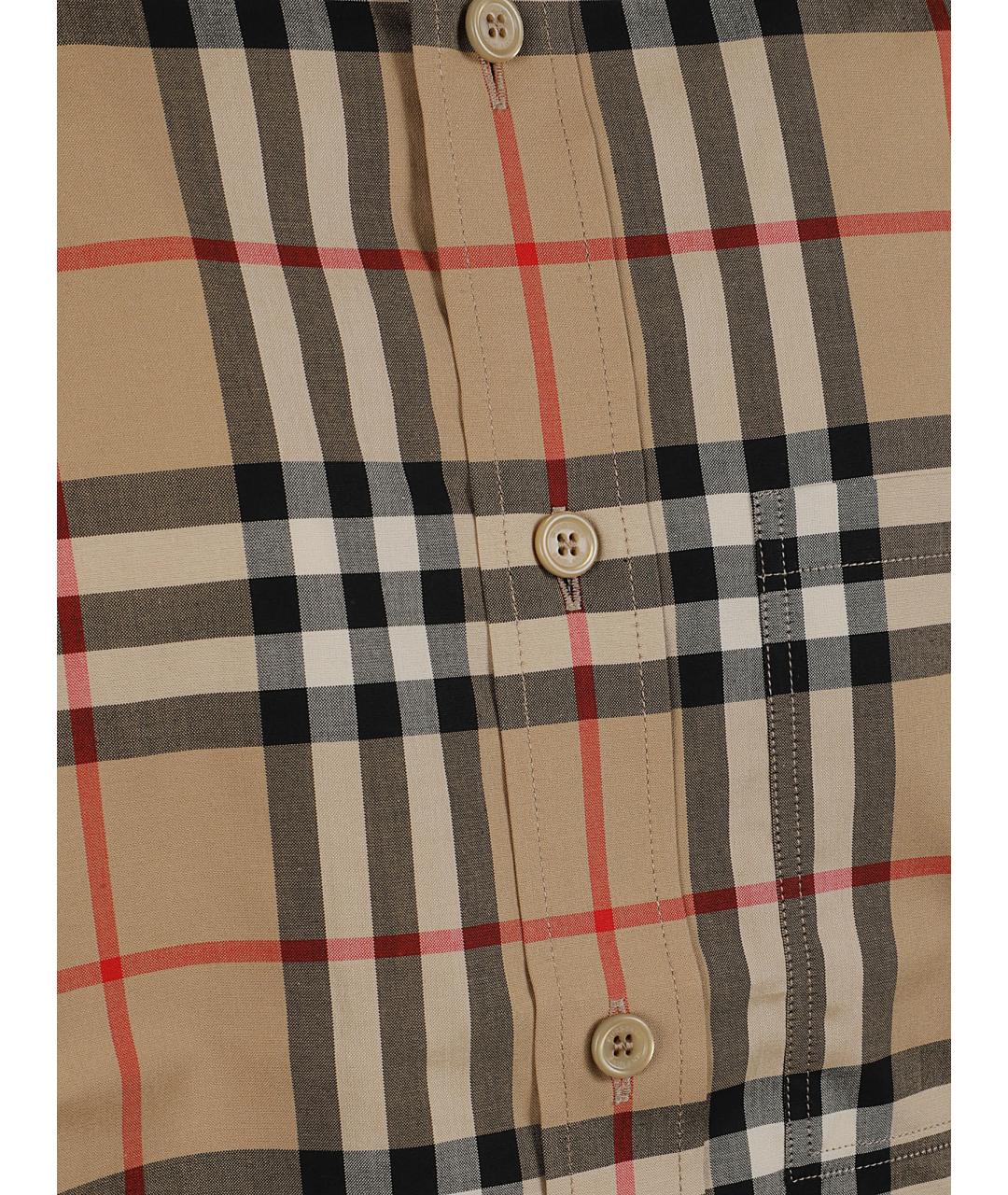 BURBERRY Бежевая хлопковая кэжуал рубашка, фото 2