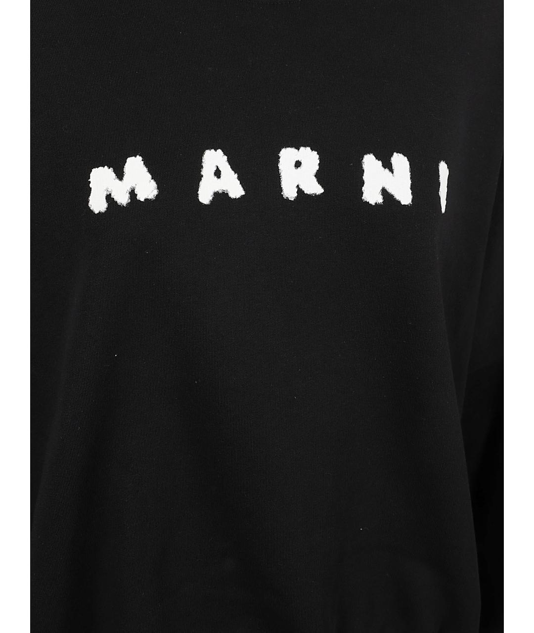 MARNI Черный хлопковый джемпер / свитер, фото 2