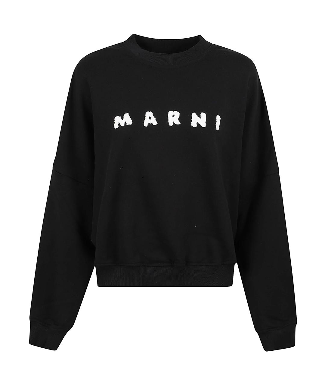 MARNI Черный хлопковый джемпер / свитер, фото 1