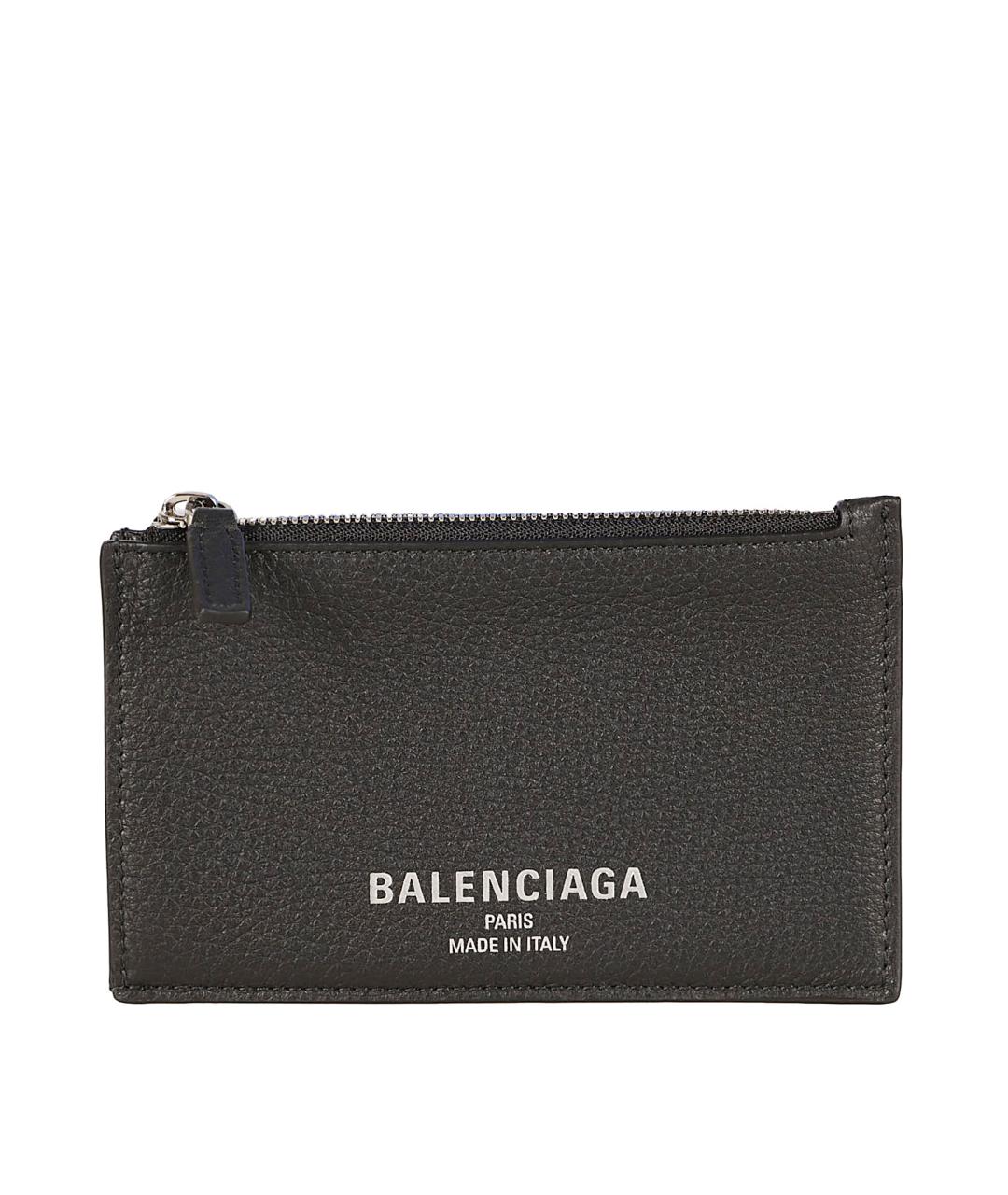 BALENCIAGA Черный кожаный кошелек, фото 1