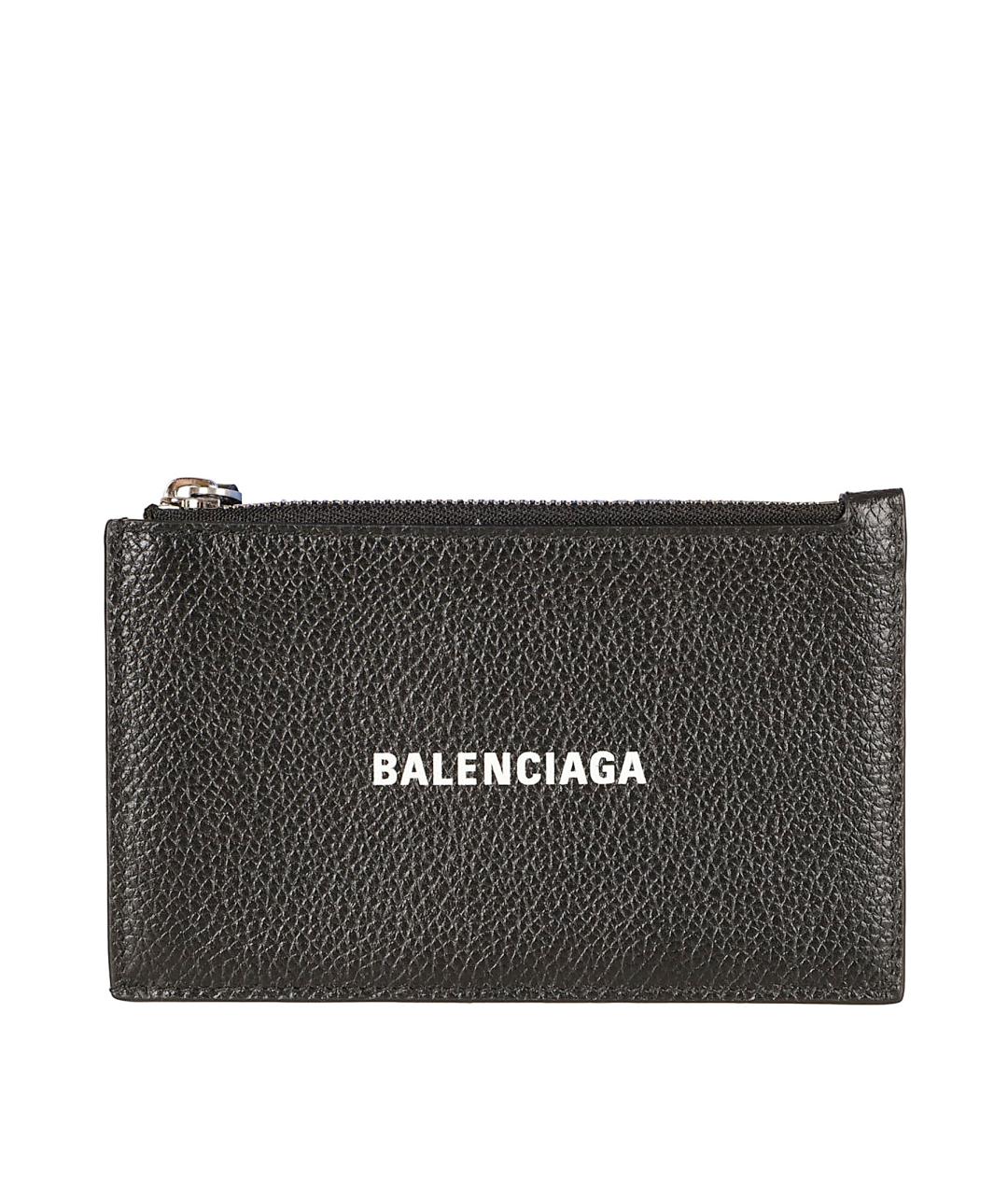 BALENCIAGA Черный кожаный кошелек, фото 1
