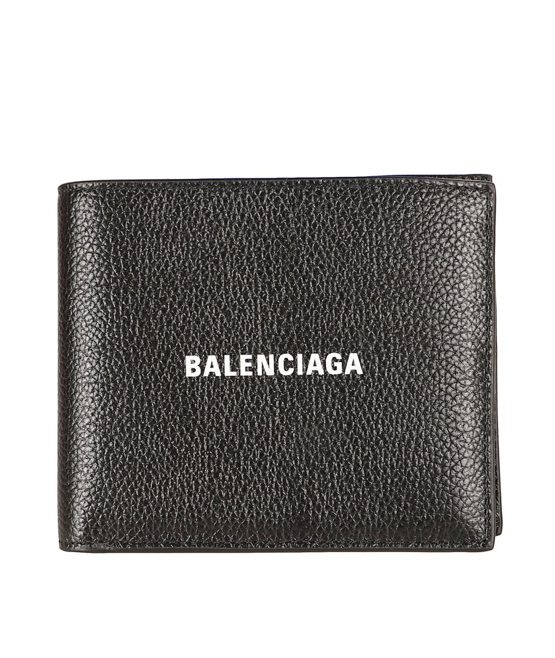 BALENCIAGA Черный кожаный кошелек, фото 1