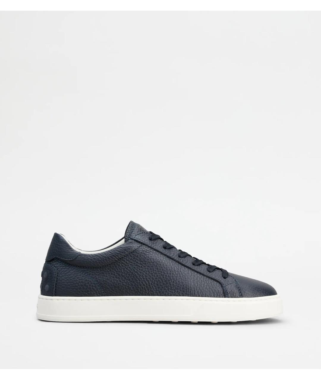 TOD'S Синие кожаные низкие кроссовки / кеды, фото 6