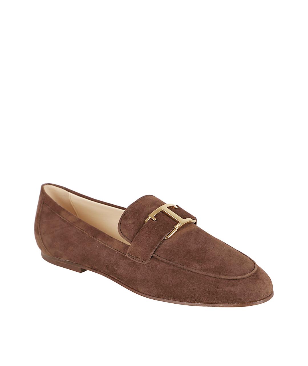 TOD'S Коричневые замшевые лоферы, фото 2