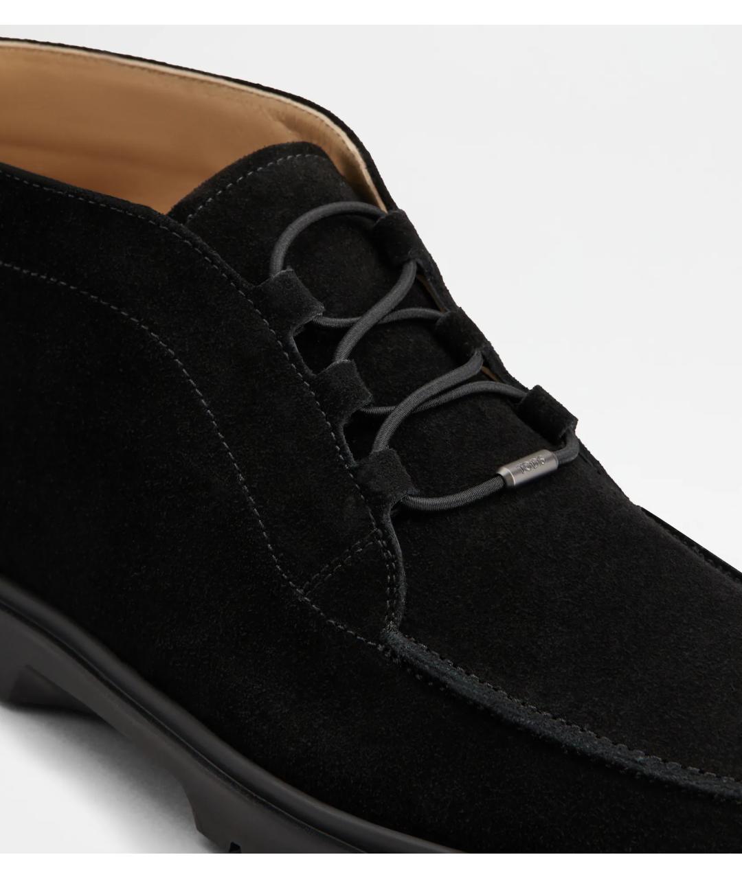 TOD'S Черные замшевые высокие ботинки, фото 5