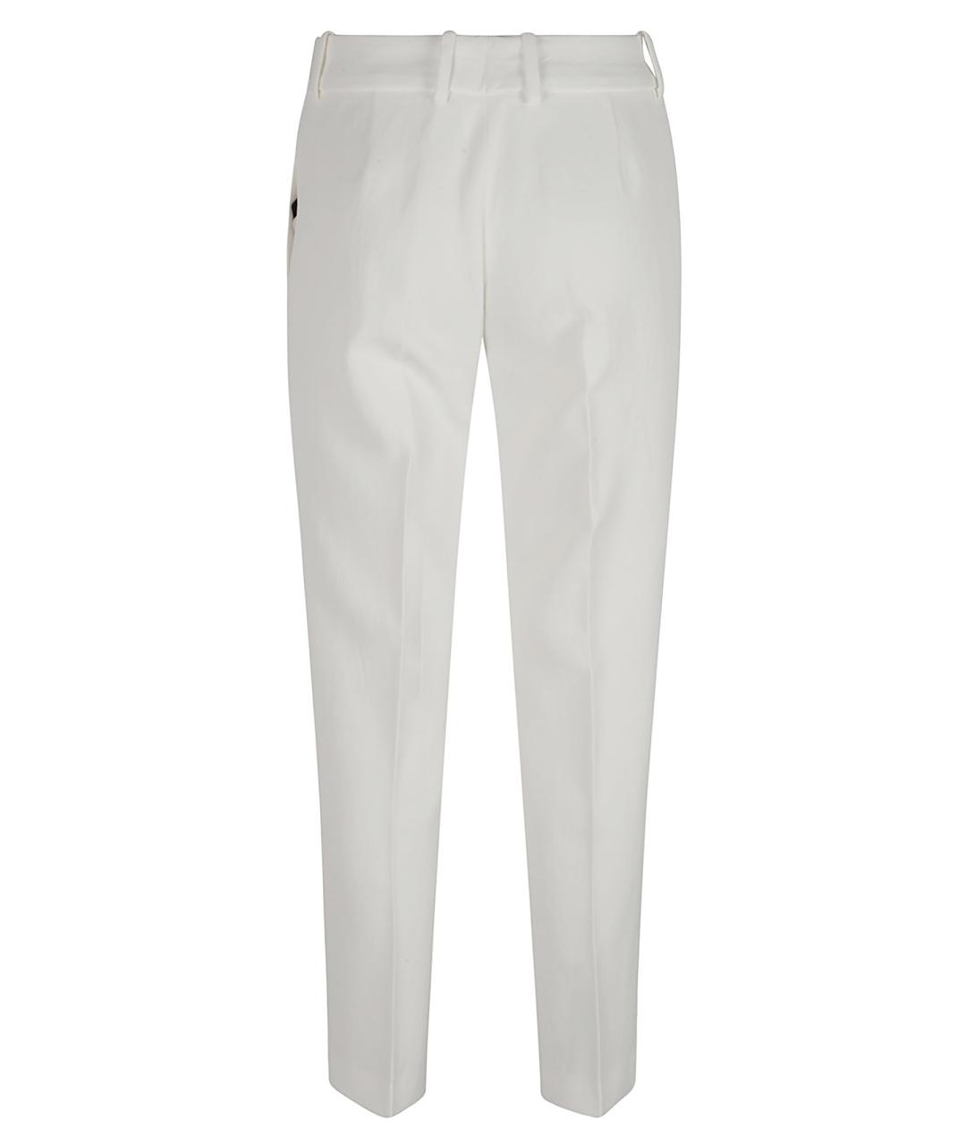 ERMANNO SCERVINO Белые вискозные прямые брюки, фото 3