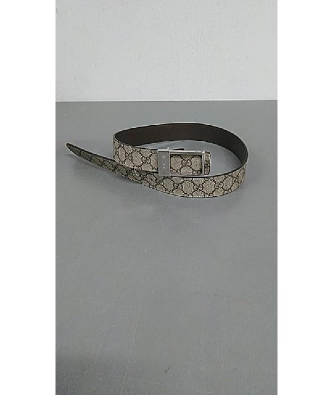 GUCCI Бежевый кожаный ремень, фото 2