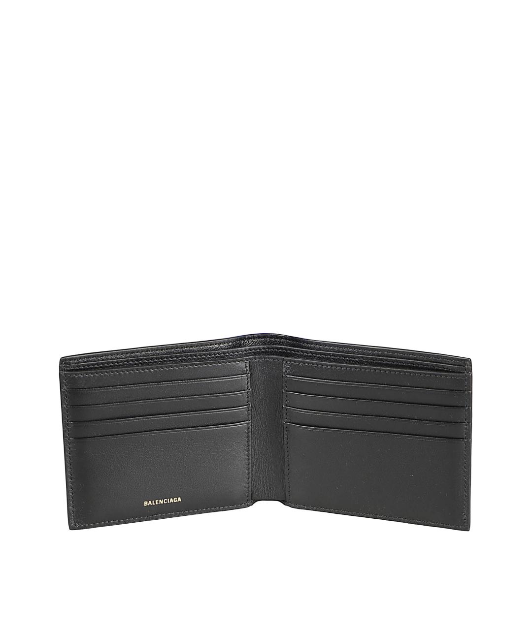 BALENCIAGA Черный кожаный кошелек, фото 3
