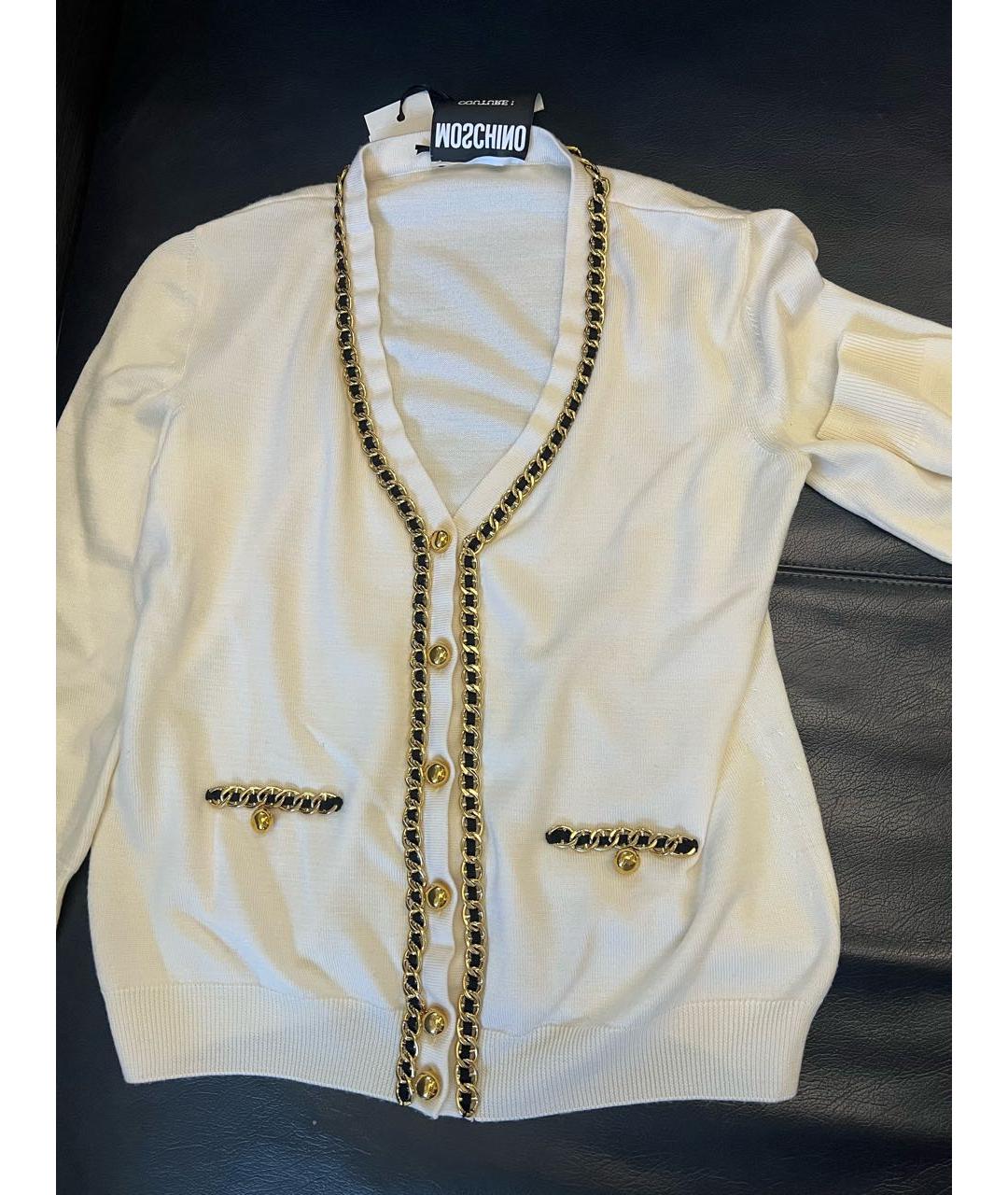 MOSCHINO Темно-синий шерстяной джемпер / свитер, фото 3