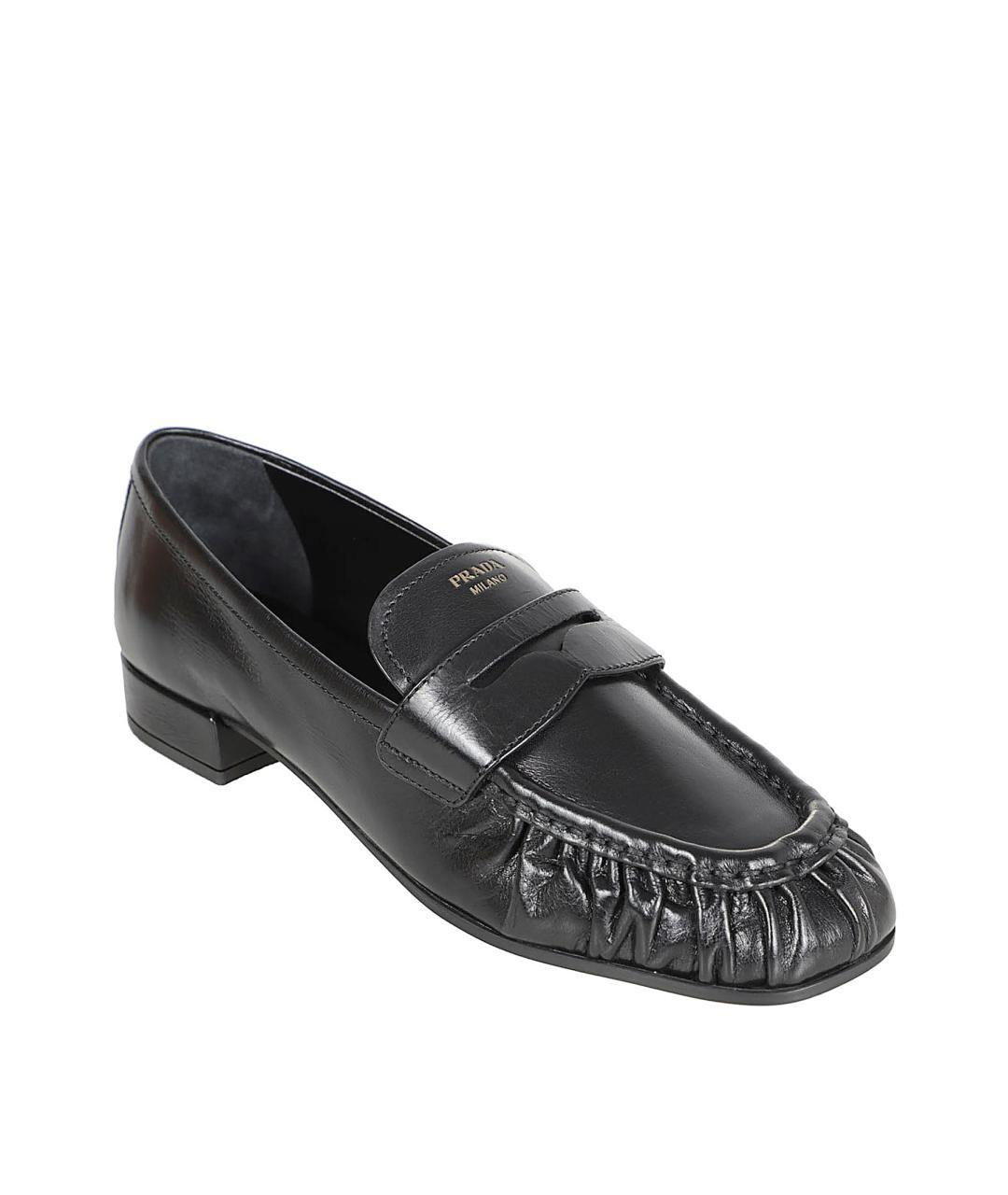 PRADA Черные кожаные лоферы, фото 2