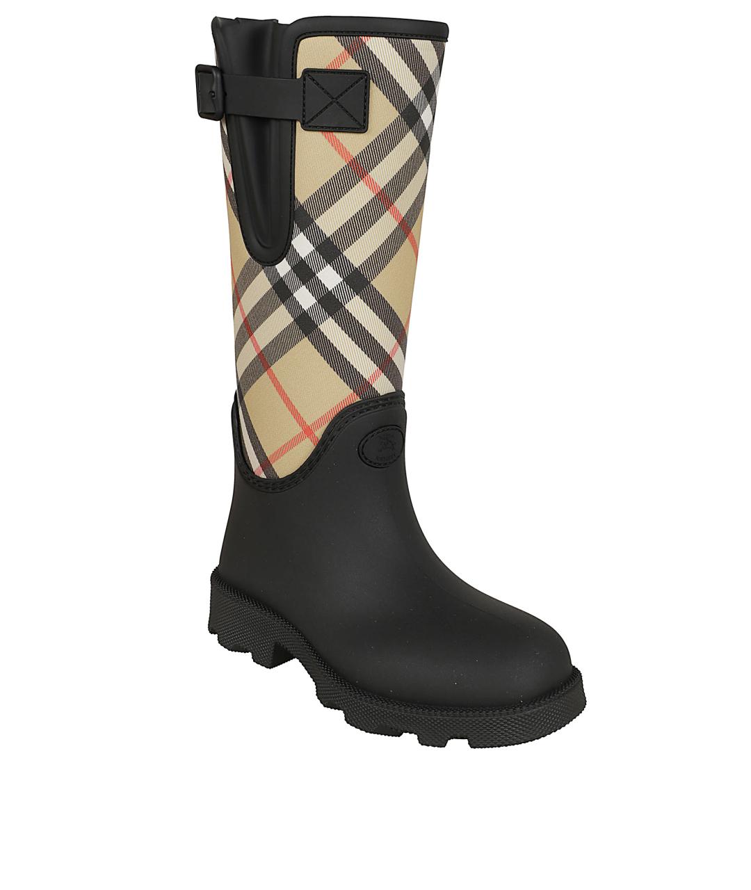 BURBERRY Черные резиновые сапоги, фото 2