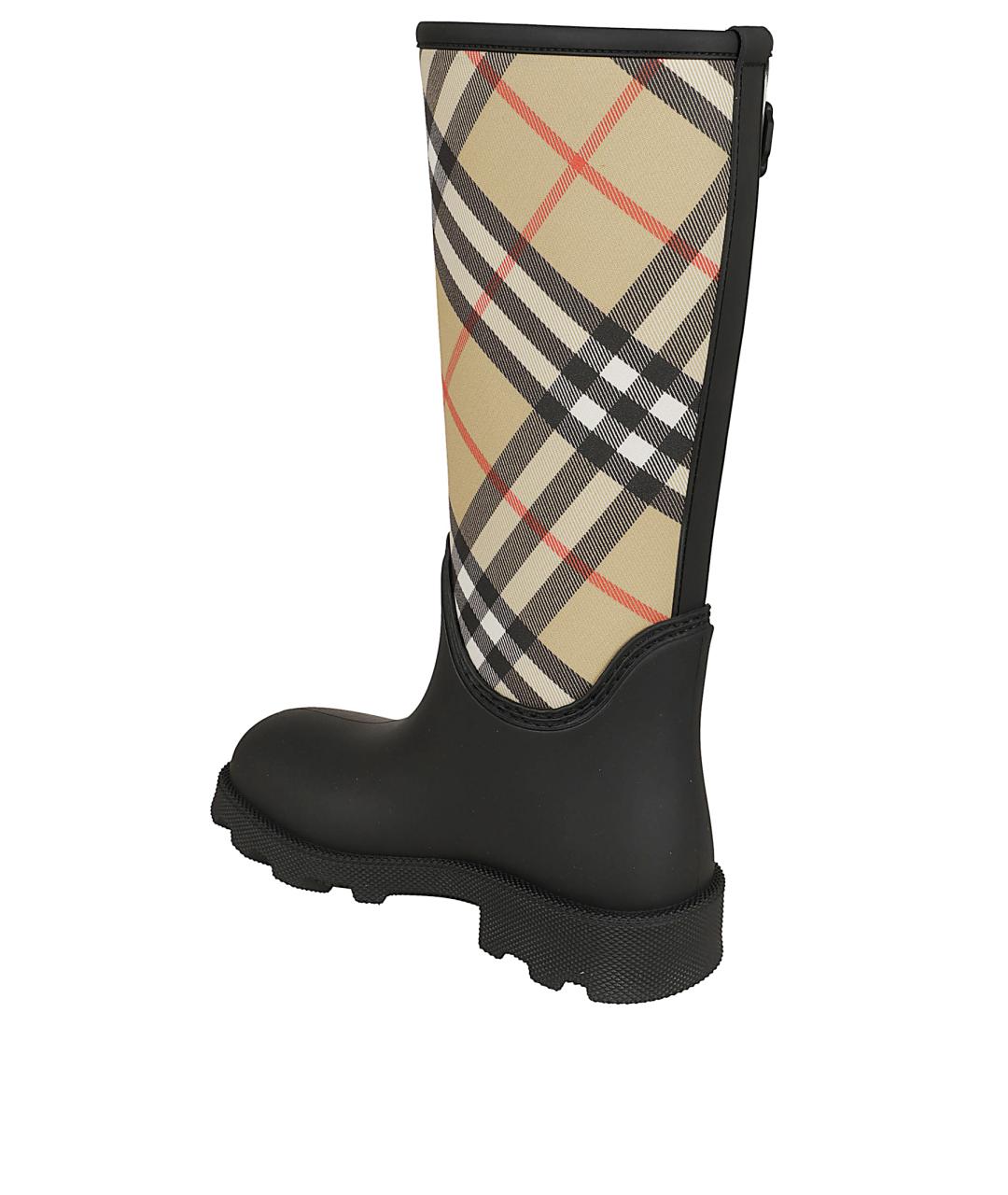 BURBERRY Черные резиновые сапоги, фото 3