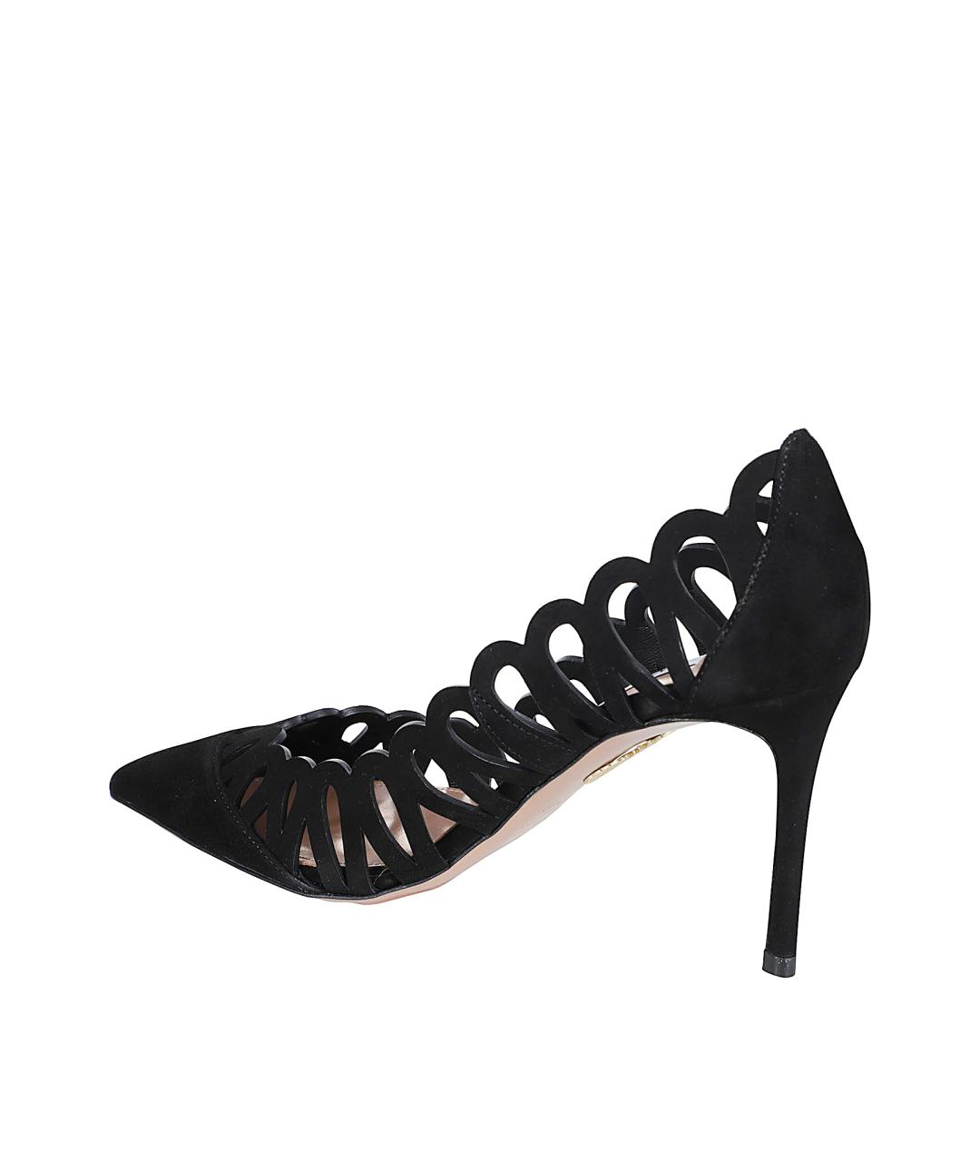 AQUAZZURA Черные замшевые туфли, фото 3