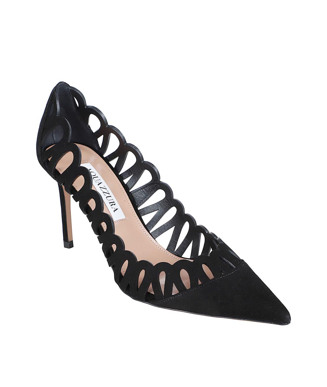 AQUAZZURA Черные замшевые туфли, фото 2