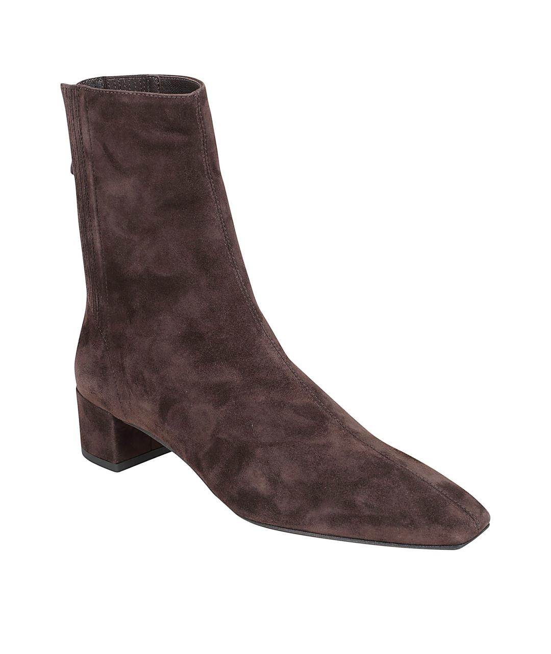 AQUAZZURA Коричневые замшевые ботильоны, фото 2