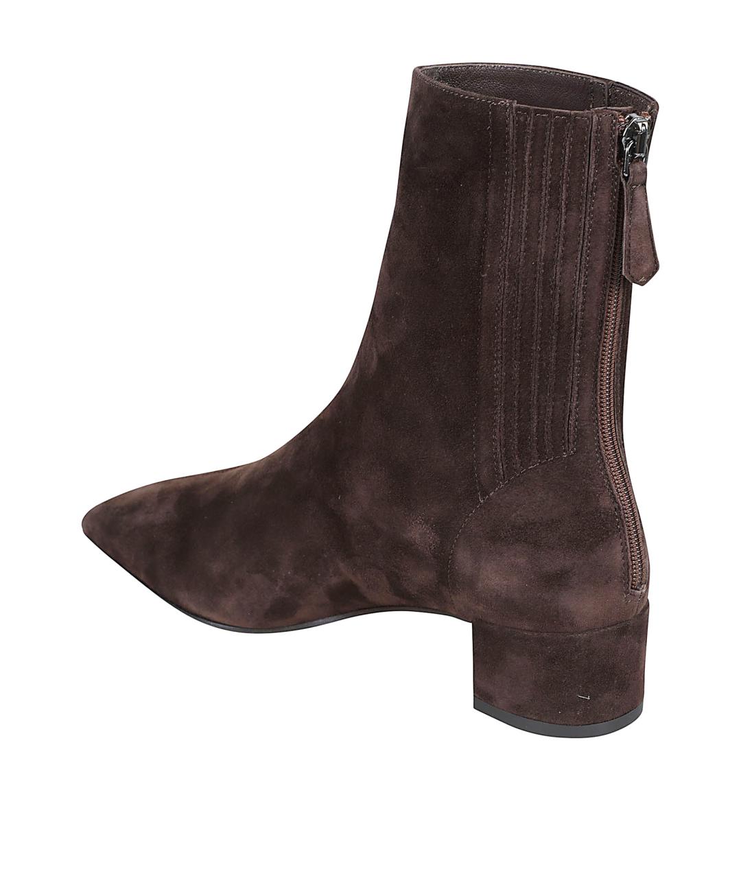 AQUAZZURA Коричневые замшевые ботильоны, фото 3
