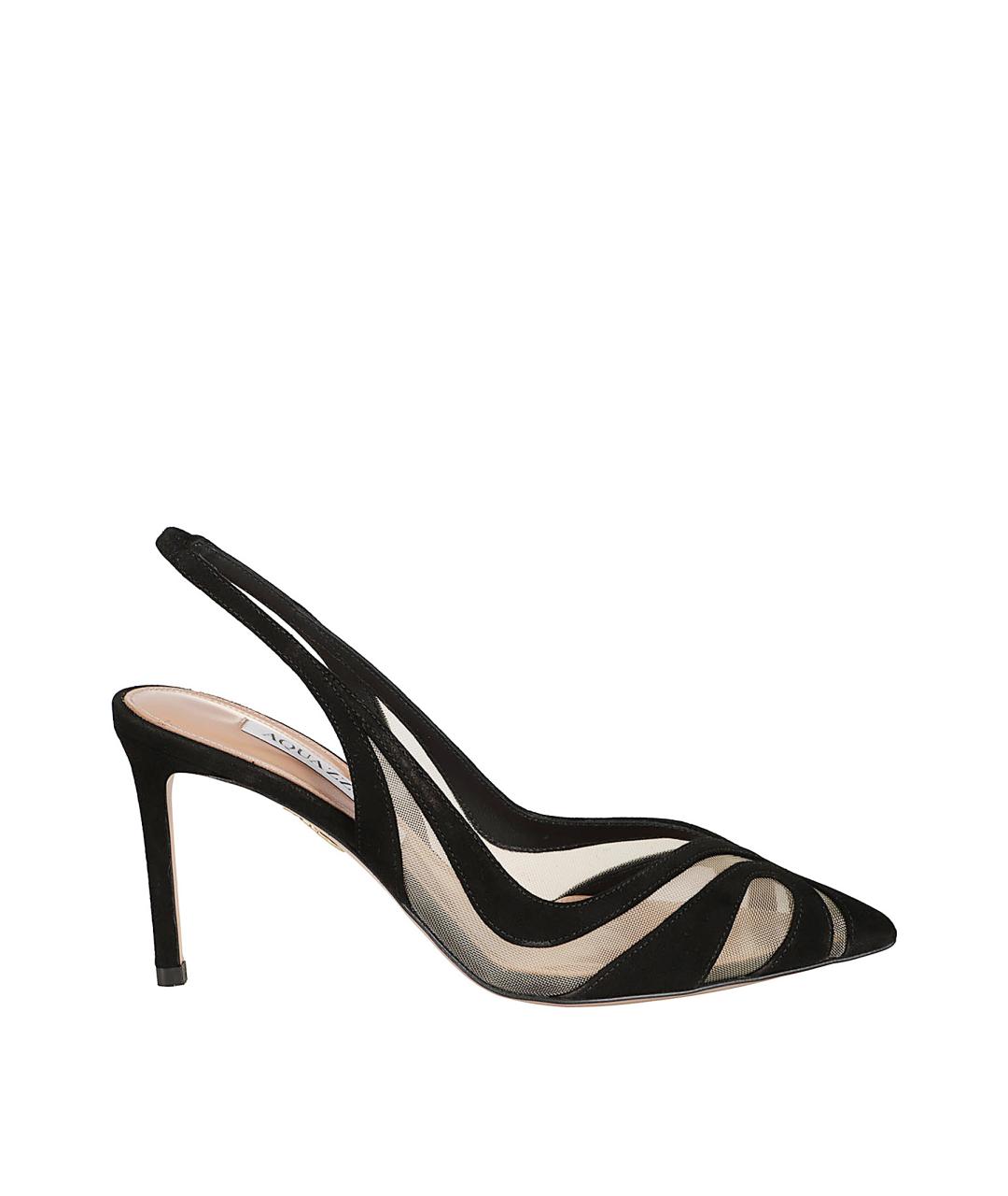 AQUAZZURA Черные замшевые туфли, фото 1