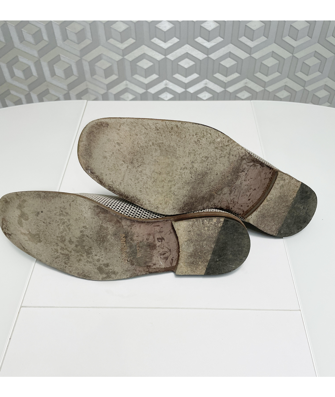YVES SAINT LAURENT VINTAGE Бежевые текстильные туфли, фото 5