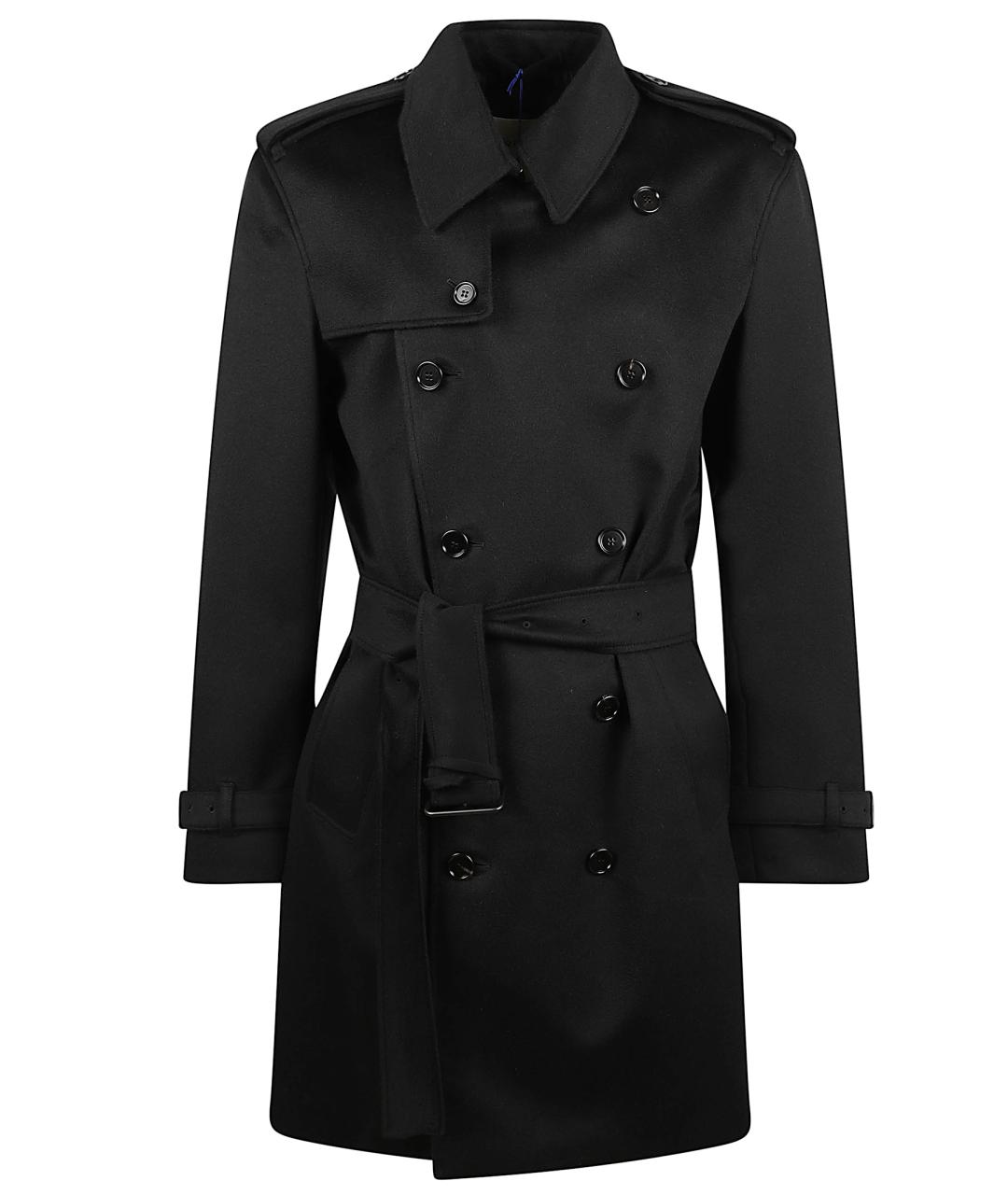 BURBERRY Черное кашемировое пальто, фото 1