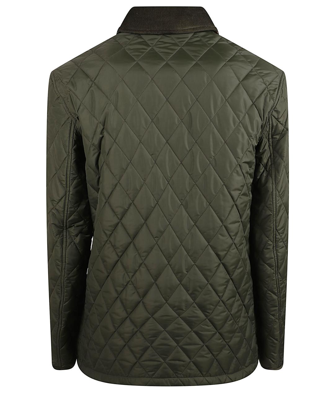 BURBERRY Зеленая полиамидовая куртка, фото 3