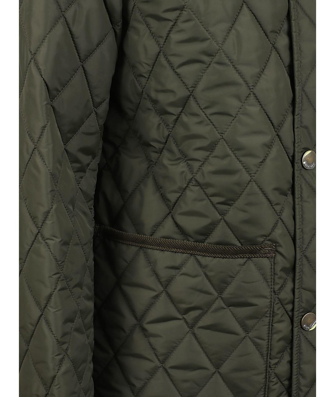 BURBERRY Зеленая полиамидовая куртка, фото 2