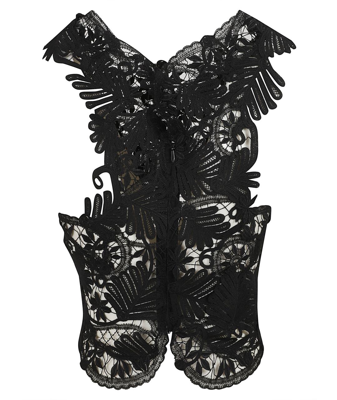 ERMANNO SCERVINO Черная полиэстеровая блузы, фото 3