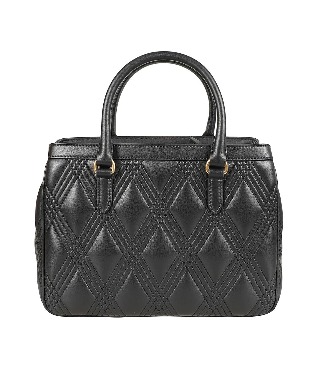VALENTINO Черная кожаная сумка тоут, фото 2