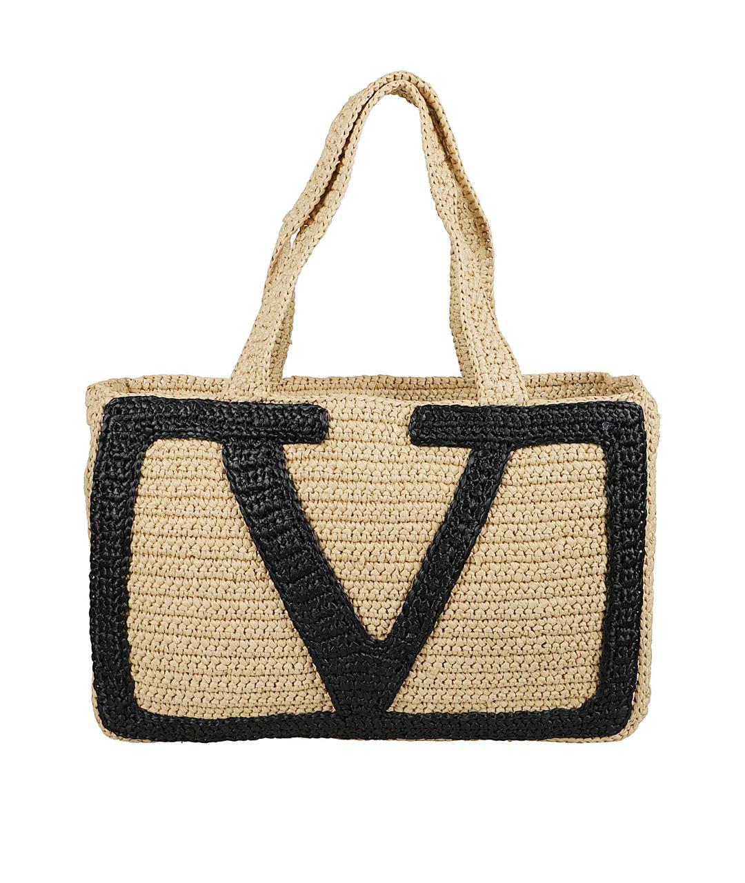 VALENTINO Бежевая сумка тоут, фото 1