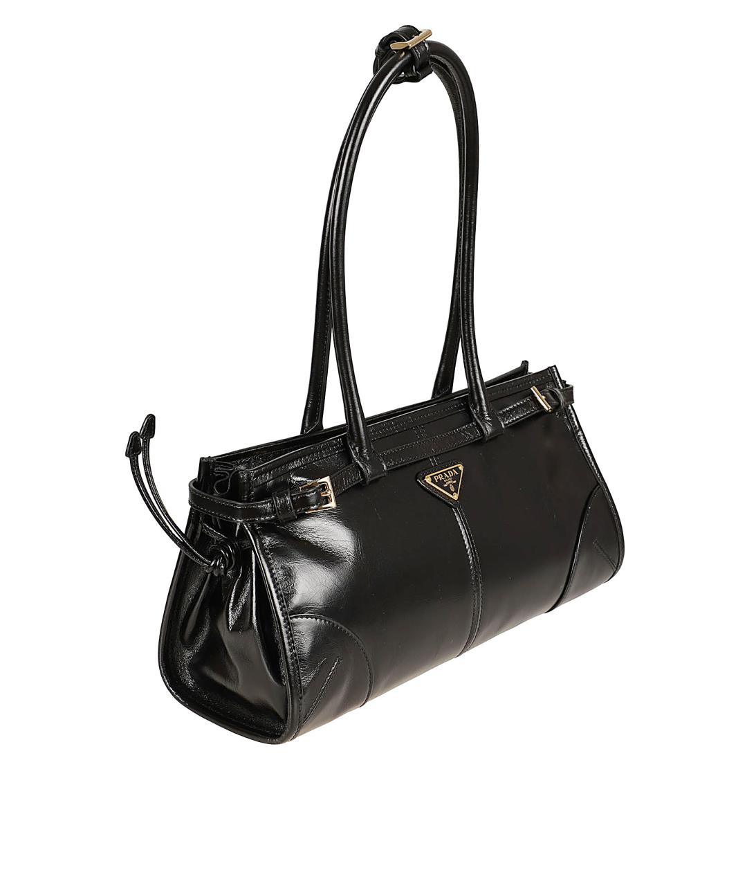 PRADA Черная кожаная сумка тоут, фото 3