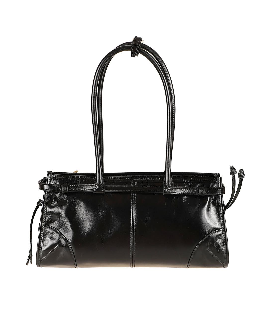 PRADA Черная кожаная сумка тоут, фото 2