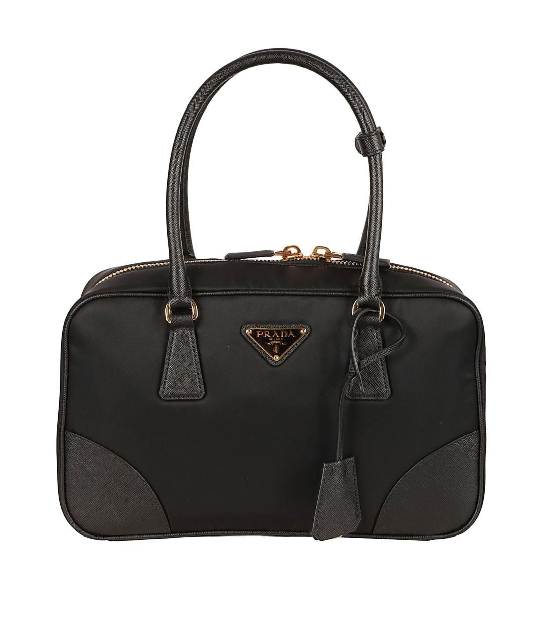 PRADA Черная синтетическая сумка тоут, фото 1