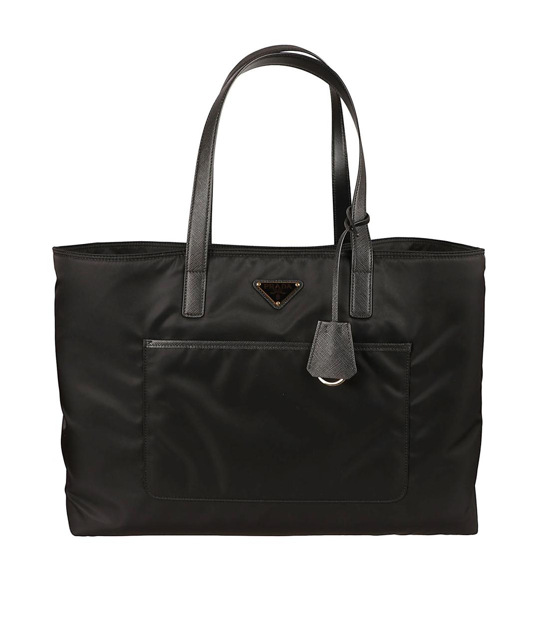 PRADA Черная синтетическая сумка тоут, фото 1