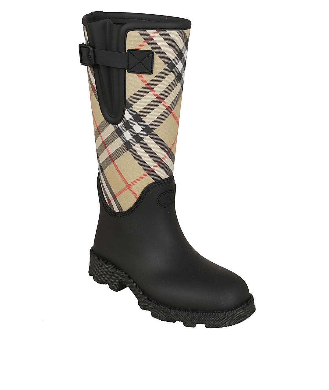 BURBERRY Черные резиновые высокие ботинки, фото 2