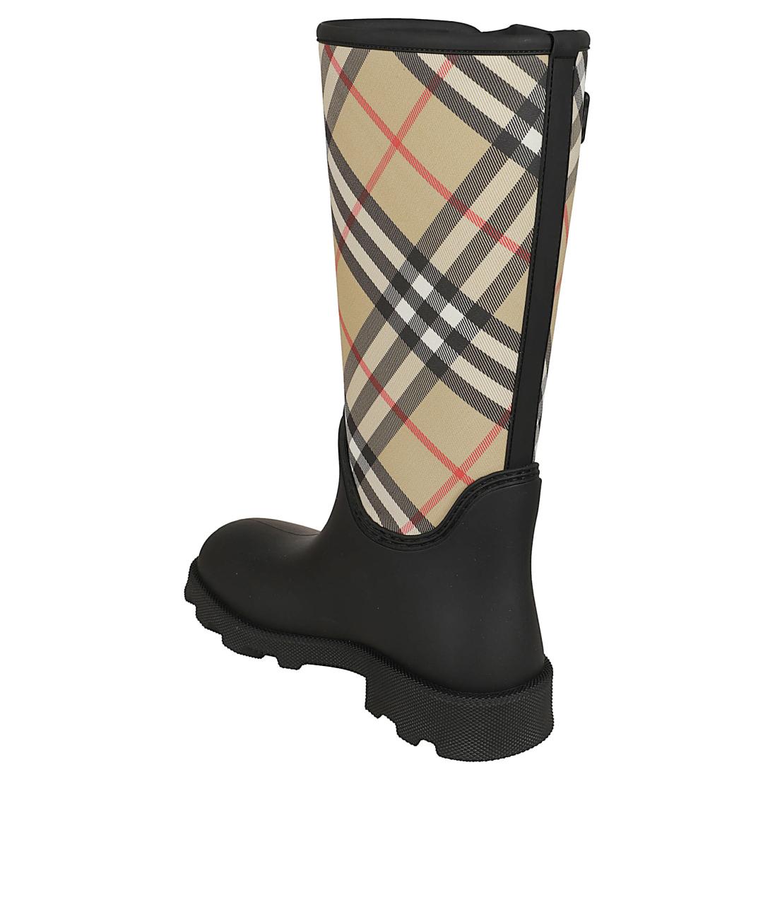 BURBERRY Черные резиновые высокие ботинки, фото 3
