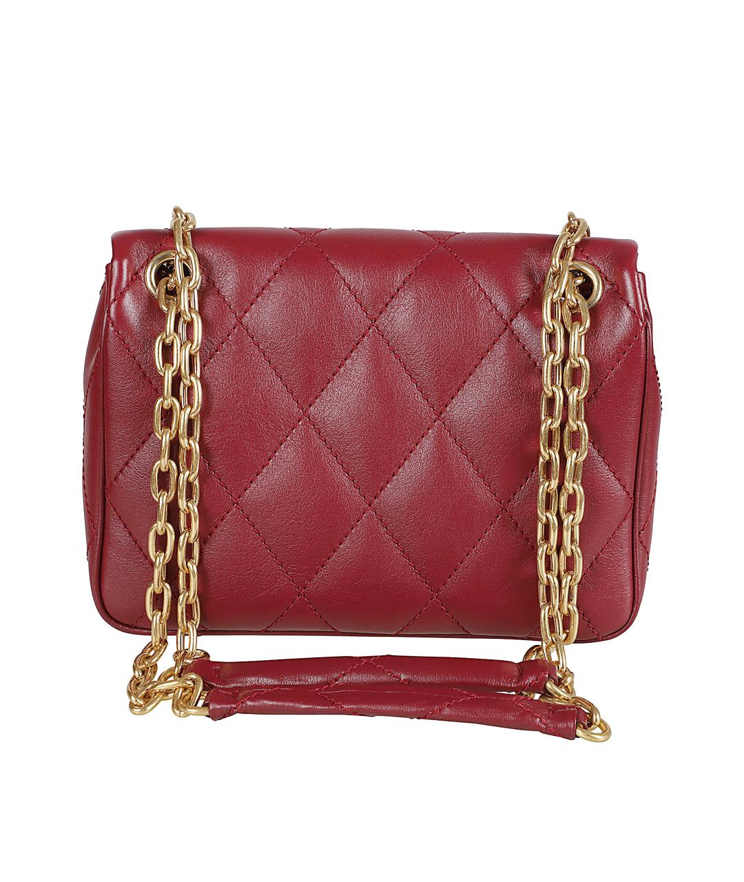 BURBERRY Красная кожаная сумка через плечо, фото 2