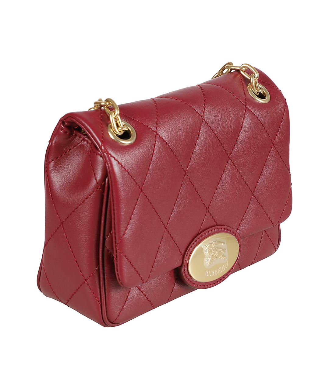 BURBERRY Красная кожаная сумка через плечо, фото 3