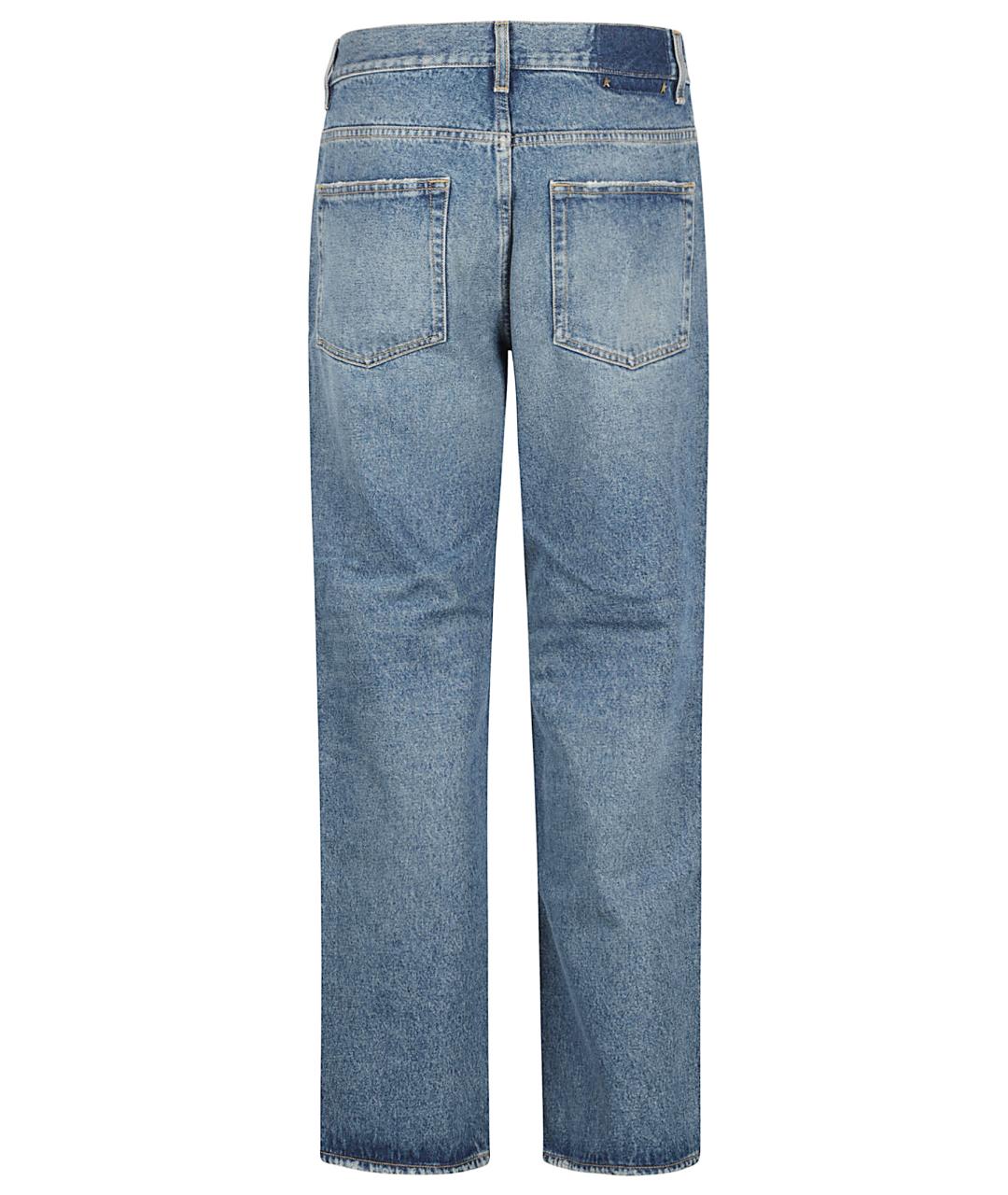 GOLDEN GOOSE DELUXE BRAND Синие хлопковые прямые джинсы, фото 3