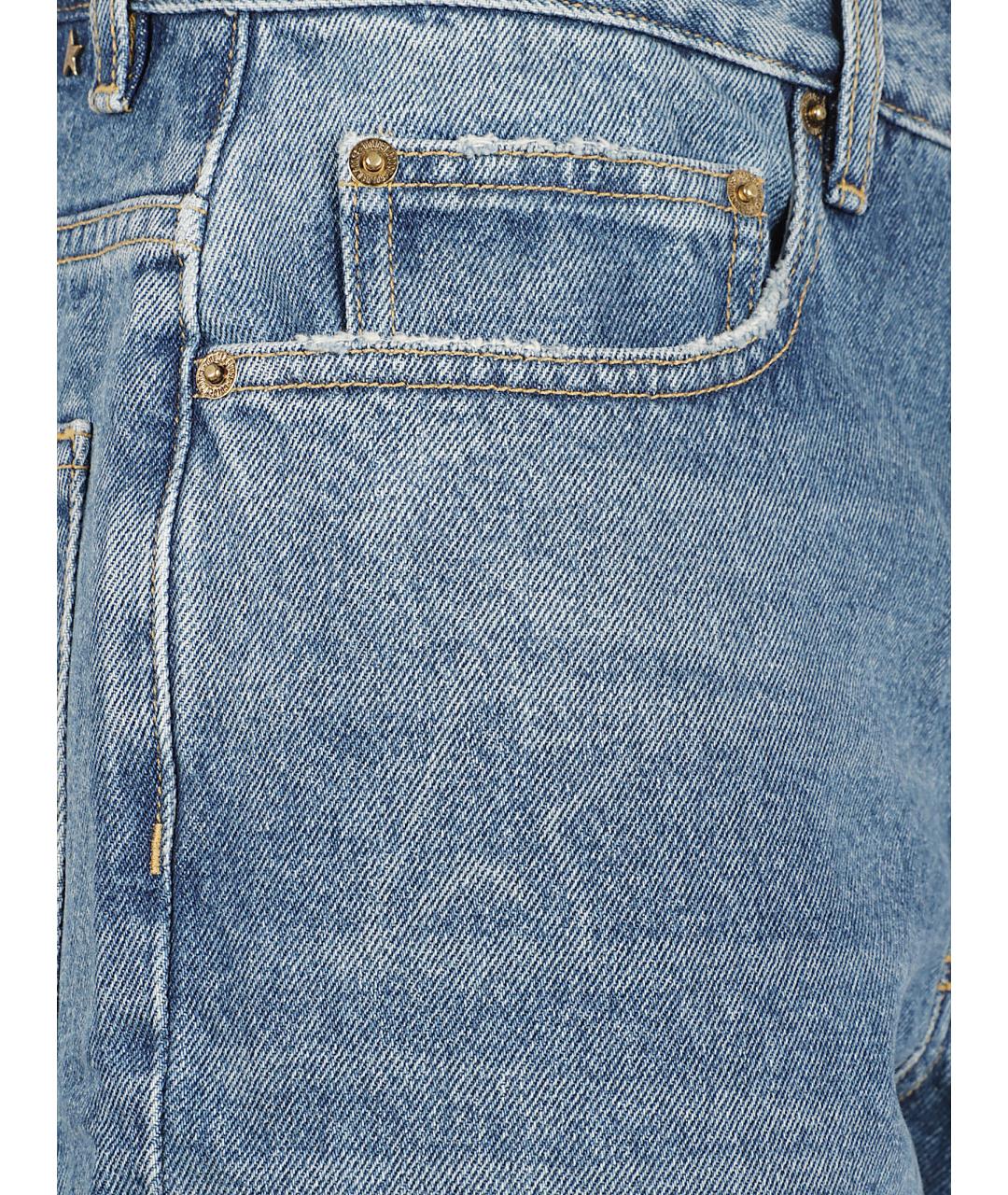 GOLDEN GOOSE DELUXE BRAND Синие хлопковые прямые джинсы, фото 2