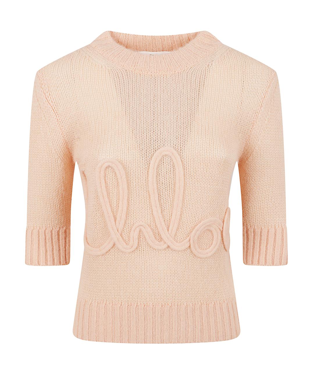 CHLOE Розовый шерстяной джемпер / свитер, фото 1