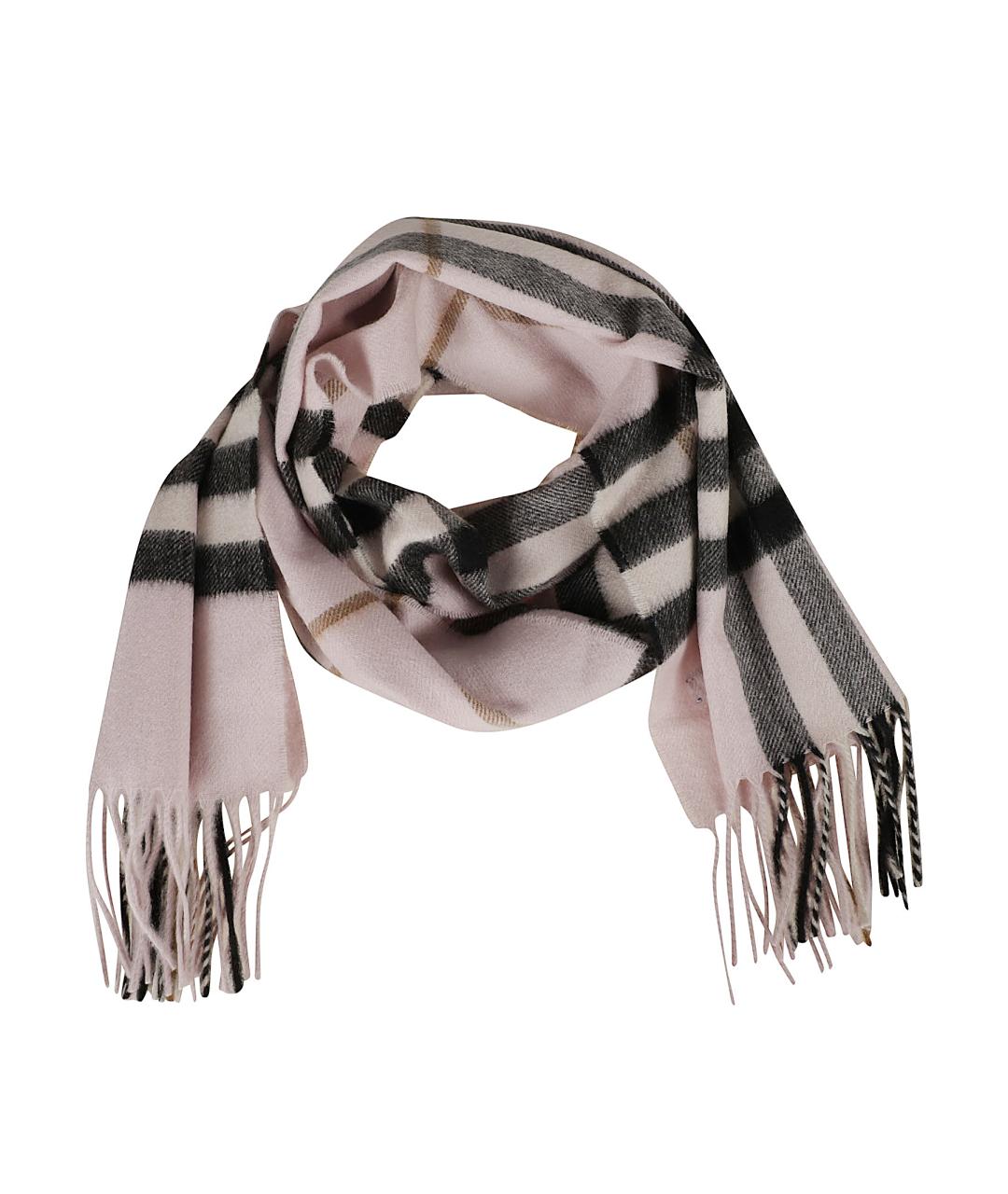 BURBERRY Розовый кашемировый шарф, фото 1