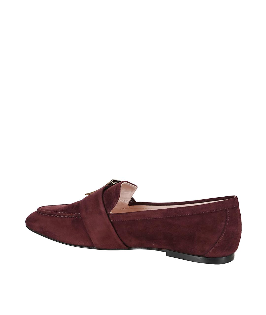 ROGER VIVIER Бордовые замшевые лоферы, фото 3