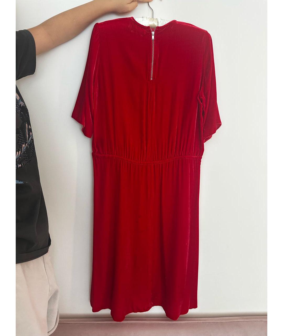 ISABEL MARANT ETOILE Красное шелковое коктейльное платье, фото 2