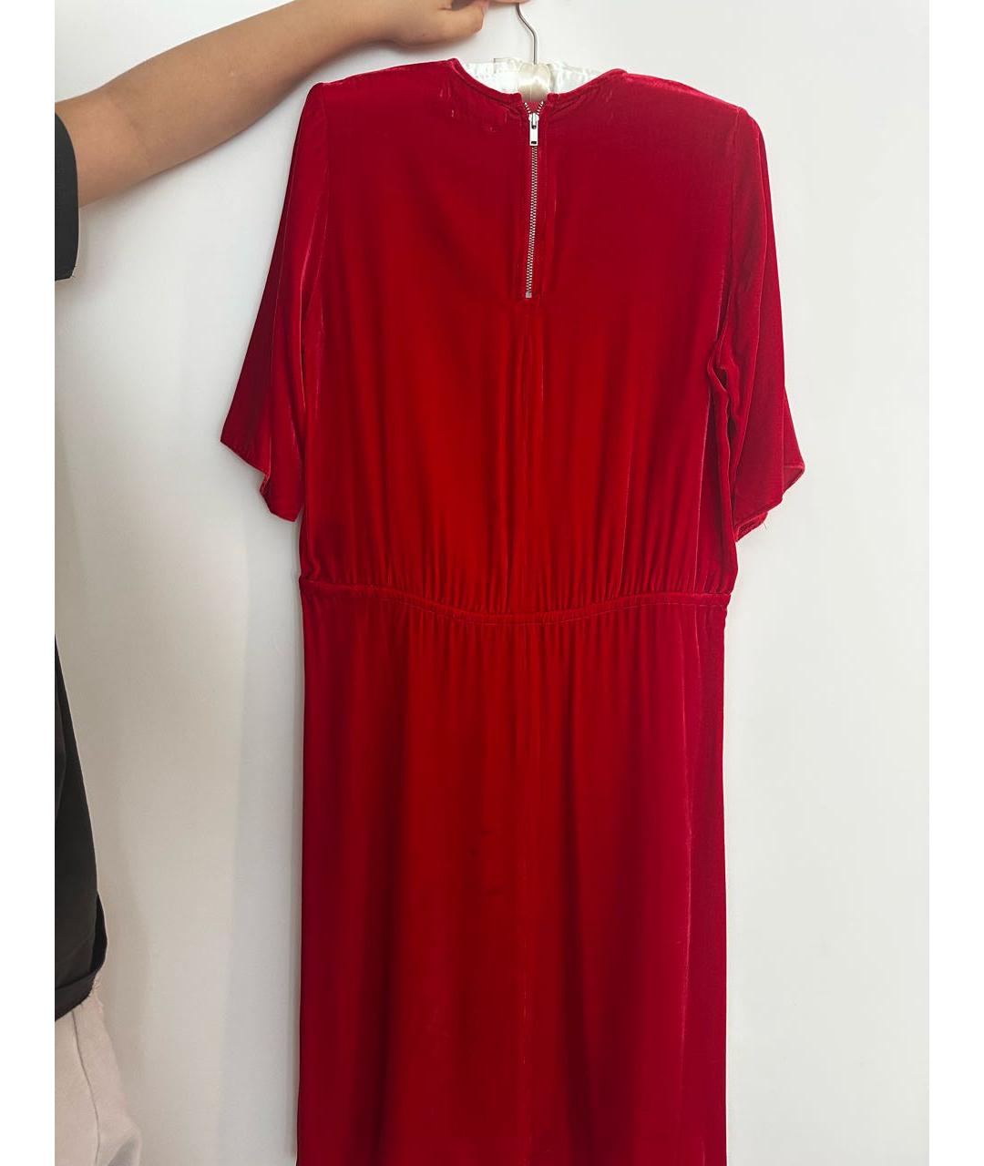 ISABEL MARANT ETOILE Красное шелковое коктейльное платье, фото 3