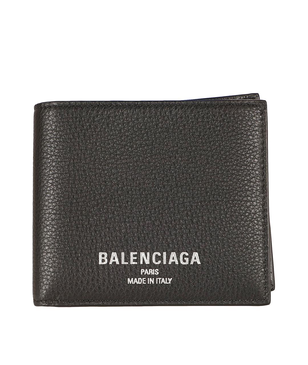 BALENCIAGA Черный кожаный кошелек, фото 1