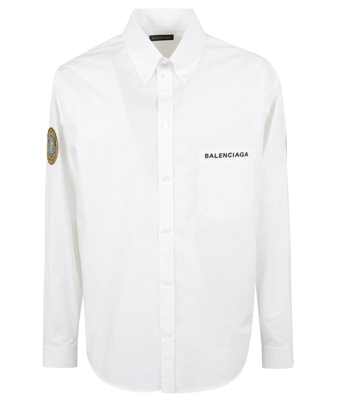 BALENCIAGA Белая хлопковая кэжуал рубашка, фото 1